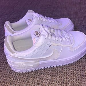 Nike Air Force 1 shadow suede trimmed sneakers